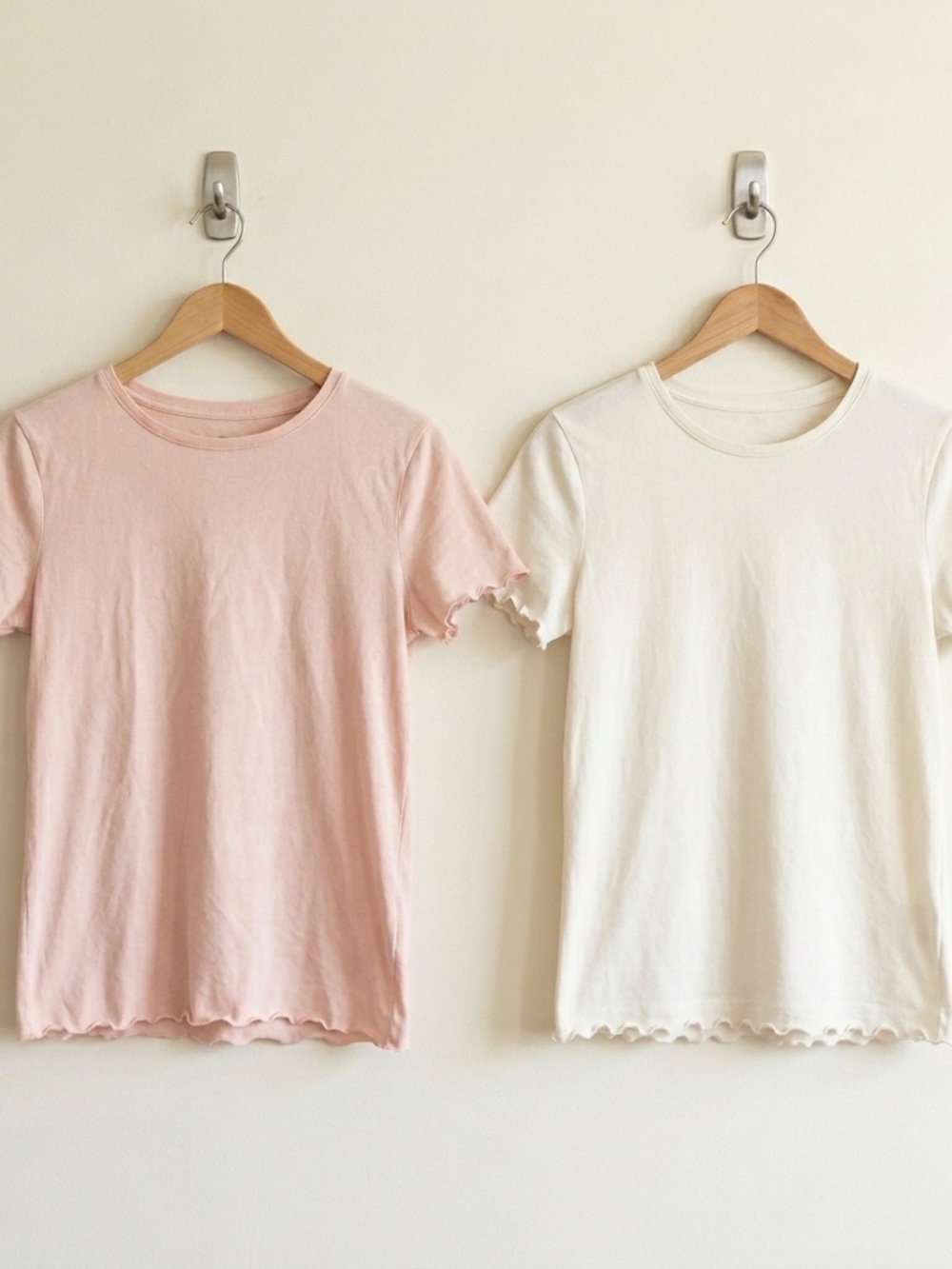Set Of Two art class Pale Pink and white Crewneck Tee